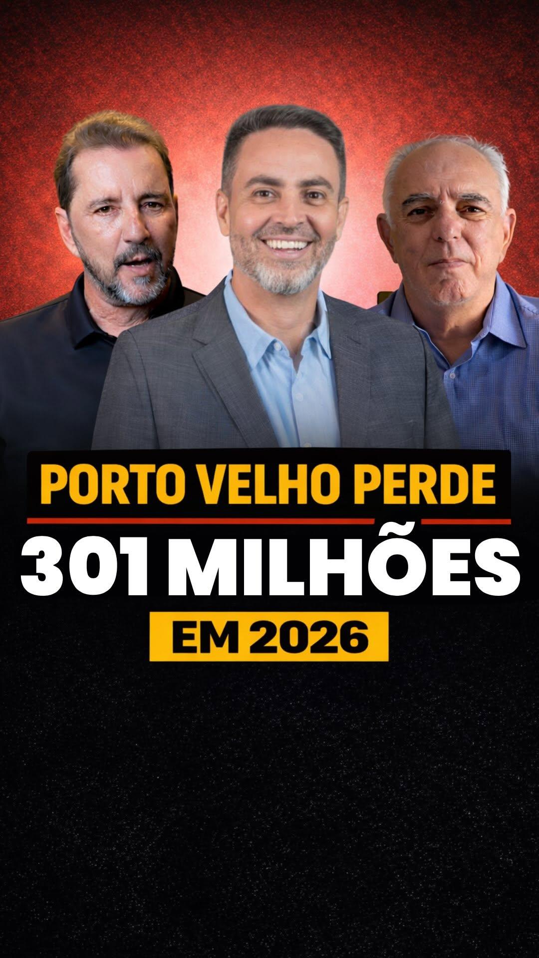 Porto Velho registra queda de R$ 301 milhões no orçamento de 2026; vereador critica gestão municipal