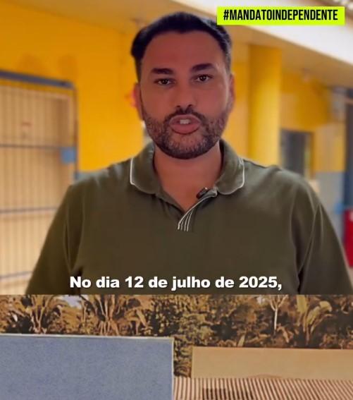 VEREADOR MARCOS COMBATE DENUNCIA: RISCO ESTRUTURAL EM ESCOLA PÉ DE MURICI E DEMORA NA RESOLUÇÃO DO PROBLEMA DA CAIXA D'ÁGUA  