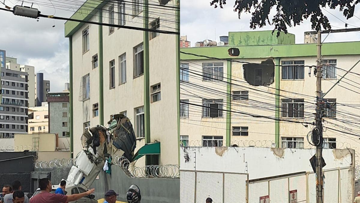 Bombeiros confirmam duas mortes após queda de avião em BH