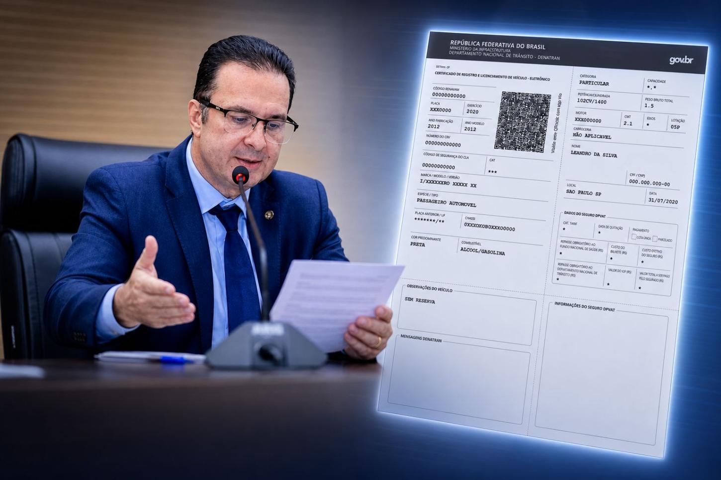 Deputado Dr. Luís do Hospital tem projeto aprovado e taxa do CRLV pode acabar em Rondônia
