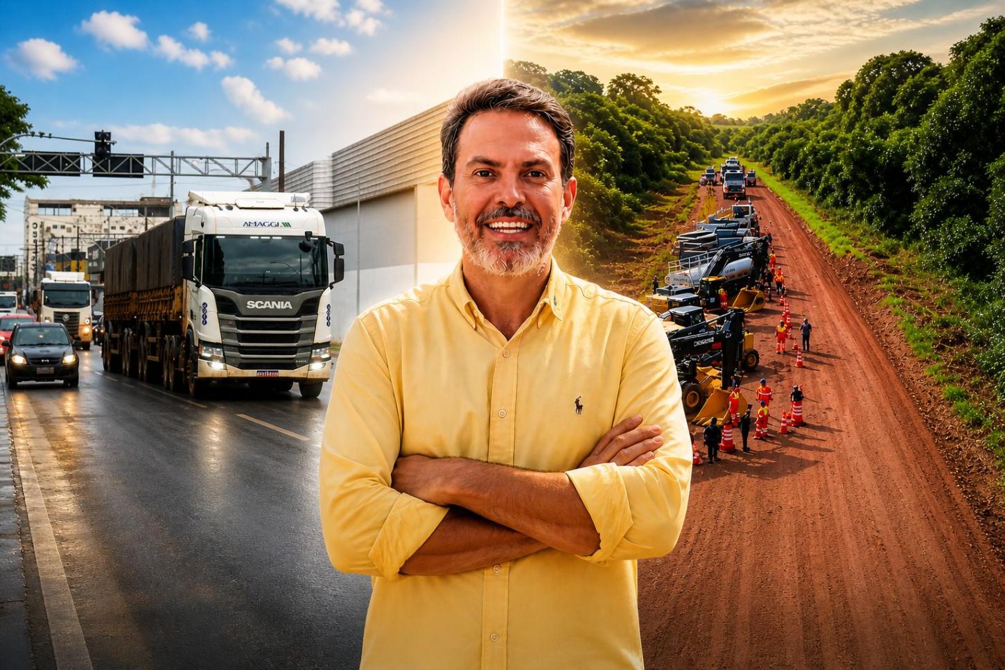 O prefeito Léo Moraes assinou hoje a ordem de serviço para asfaltar mais de 30 km da Expresso Porto, e as máquinas já estão em campo dando início às obras.