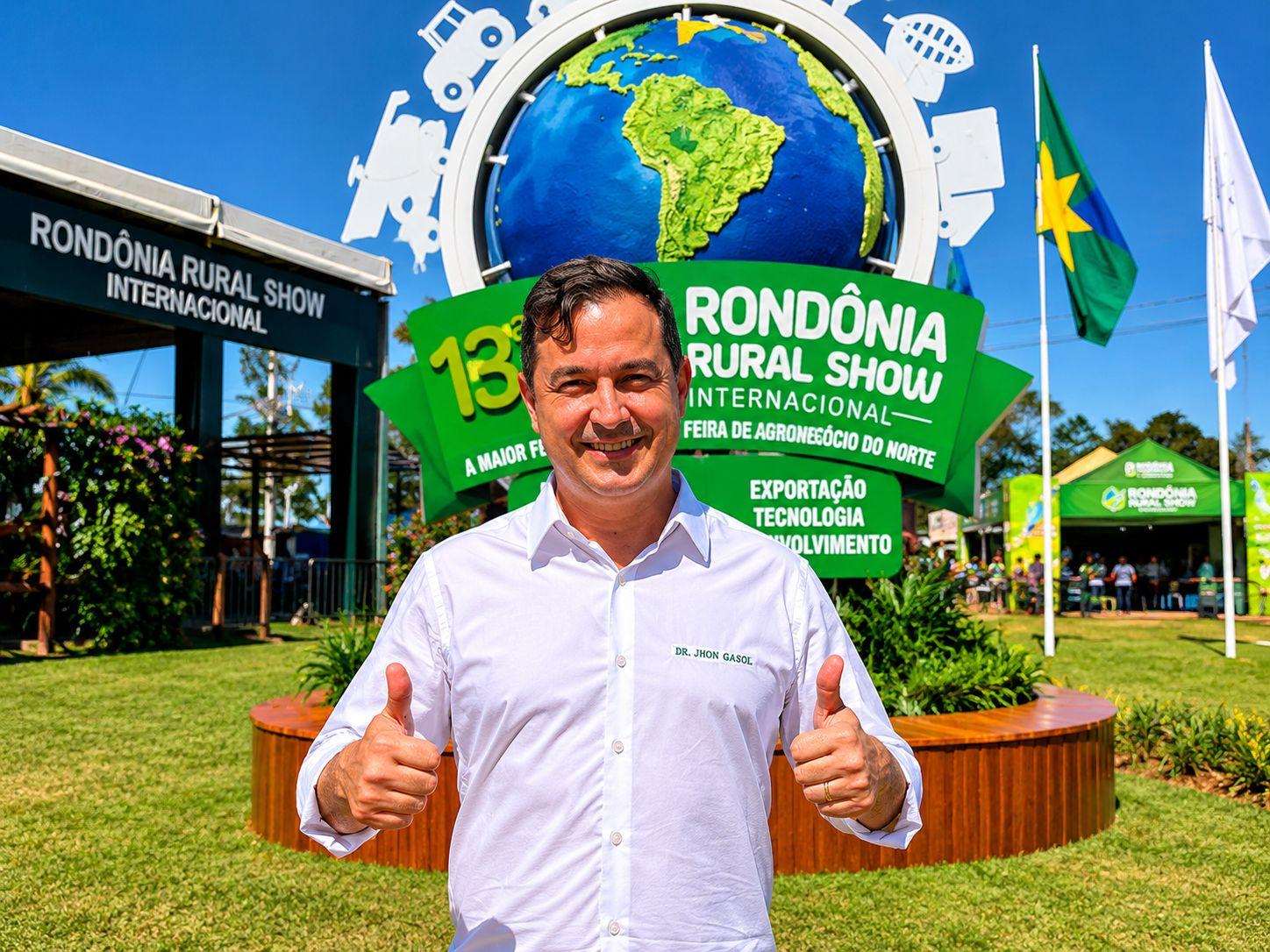 Pré-candidato a deputado federal, Jaime Gazola reforça apoio ao agronegócio durante visita à Rondônia Rural Show, em Ji-Paraná