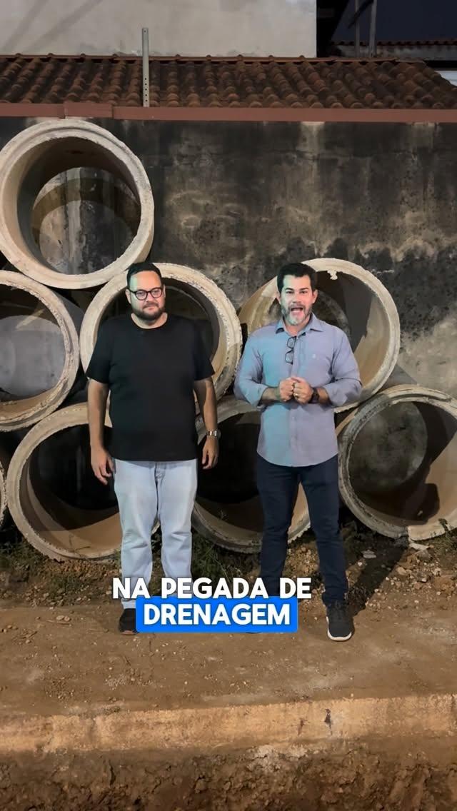 Vereador Nilton Souza acompanha obra de drenagem na avenida Pinheiro Machado em Porto Velho