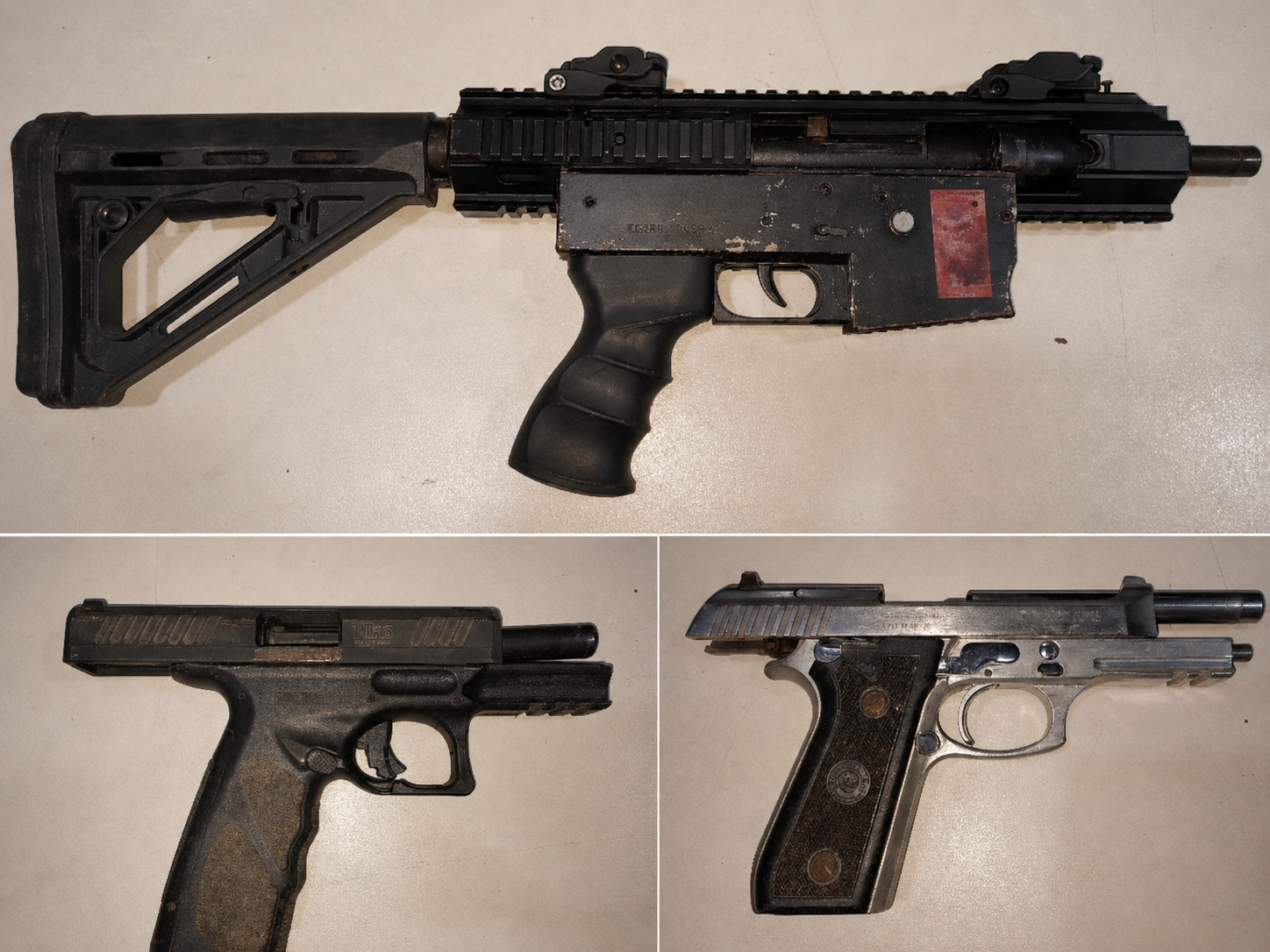 Operação da PM aprende aprende metralhadora e duas pistolas em depósito clandestino na zona Sul