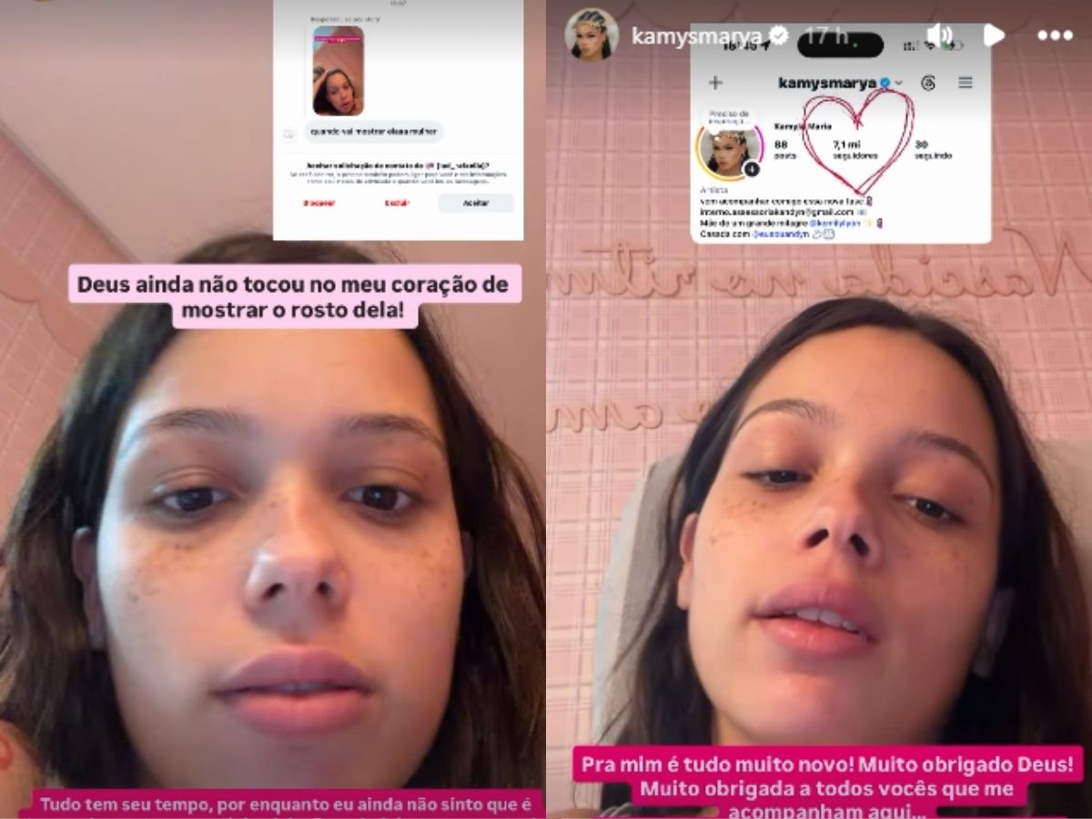 Kamylinha explica motivo de não mostrar o rosto da filha e relata rotina pós-parto