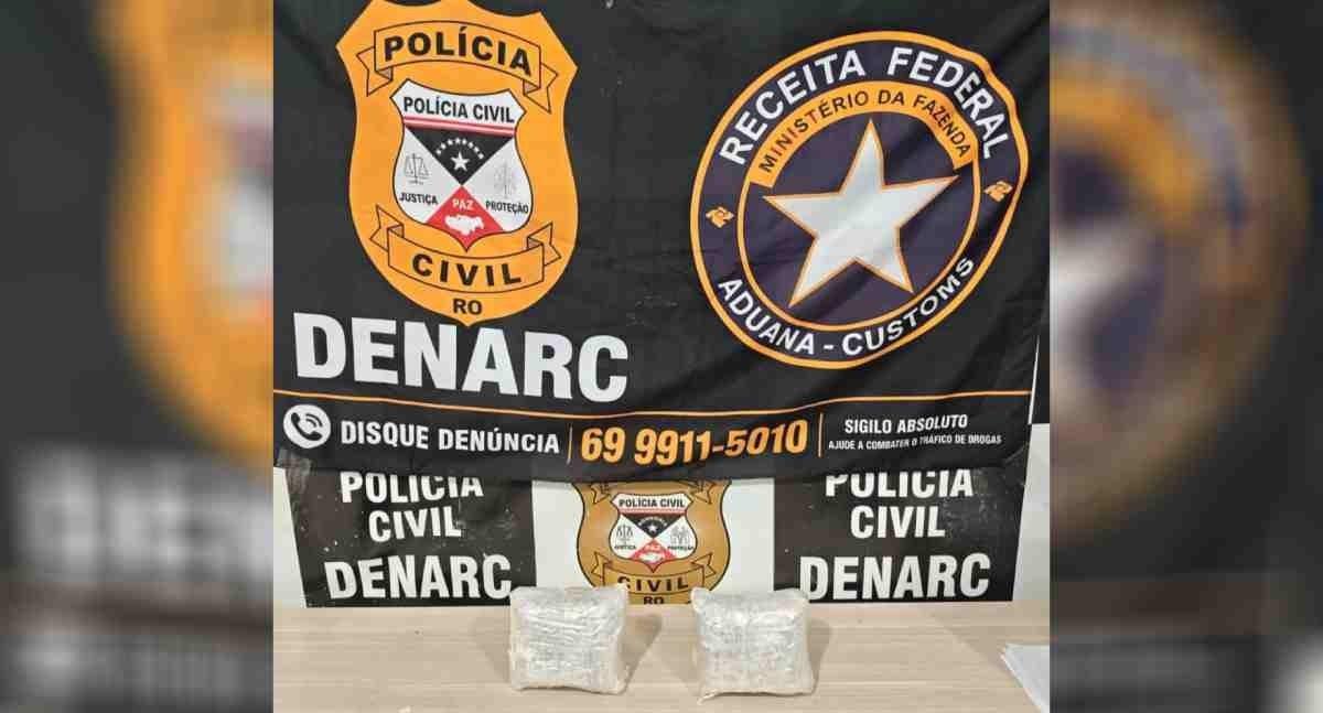 Denarc e Receita Federal apreendem skunk em transportadora em Ji-Paraná
