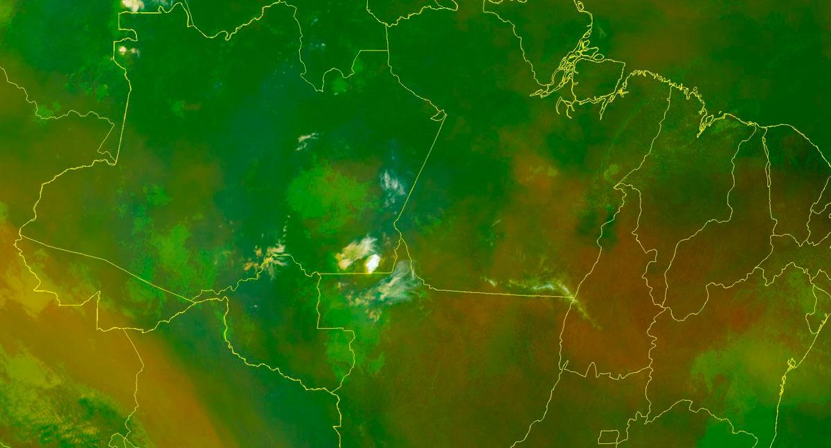 GOES-19 aponta instabilidade e possibilidade de chuvas com trovoadas em Rondônia nesta quarta-feira