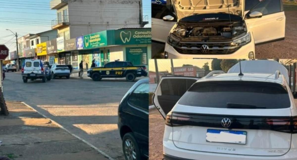 Polícia Militar e PRF apreendem veículo roubado e com sinais de adulteração em RO