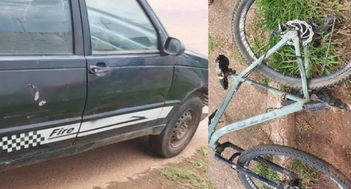 Acidente entre carro e bicicleta deixa mãe e filha feridas em RO