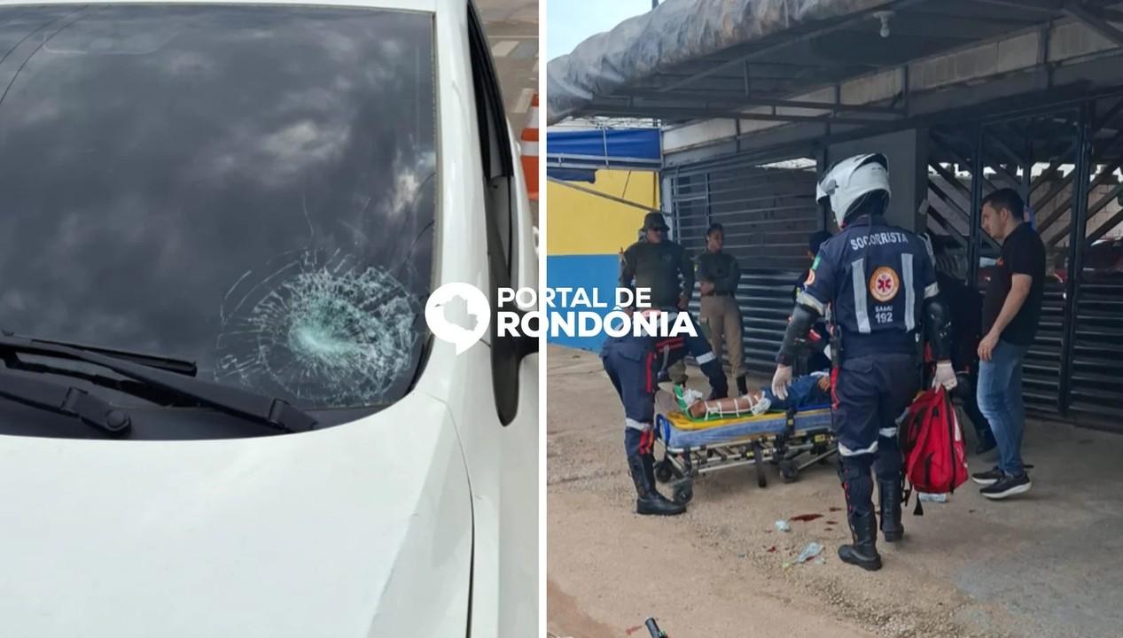 Homem fica ferido após acidente entre bicicleta elétrica e carro