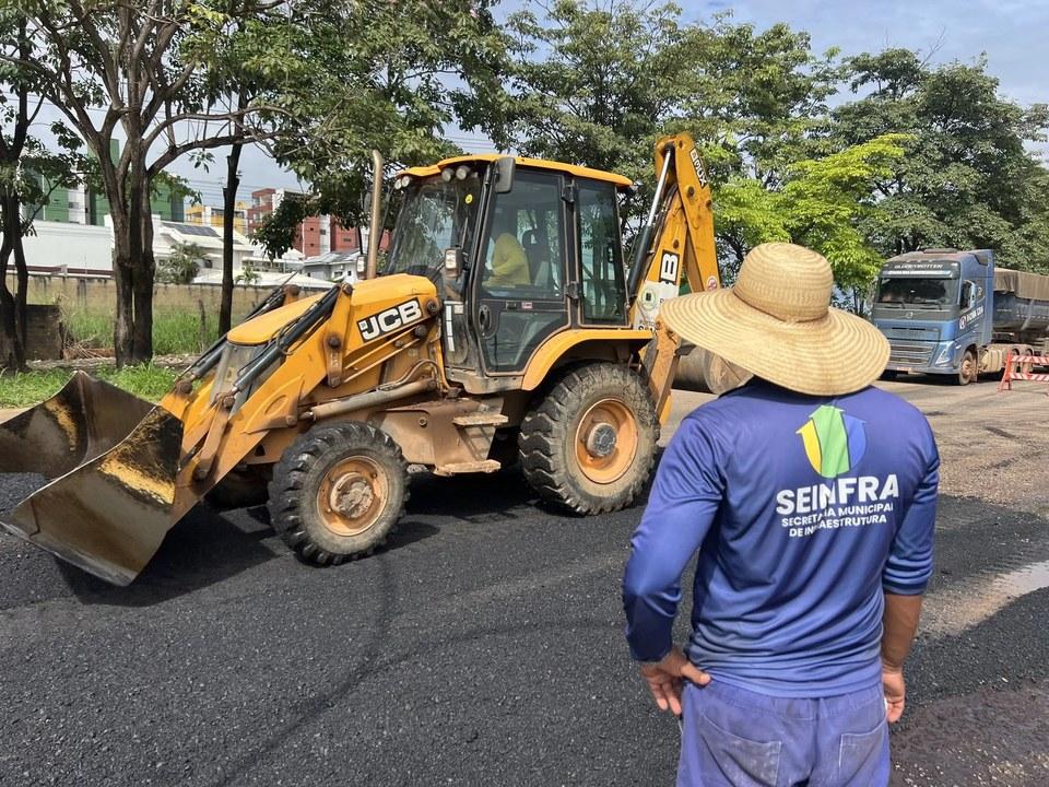 Operação tapa-buracos avança por seis ruas da Zona Sul de Porto Velho