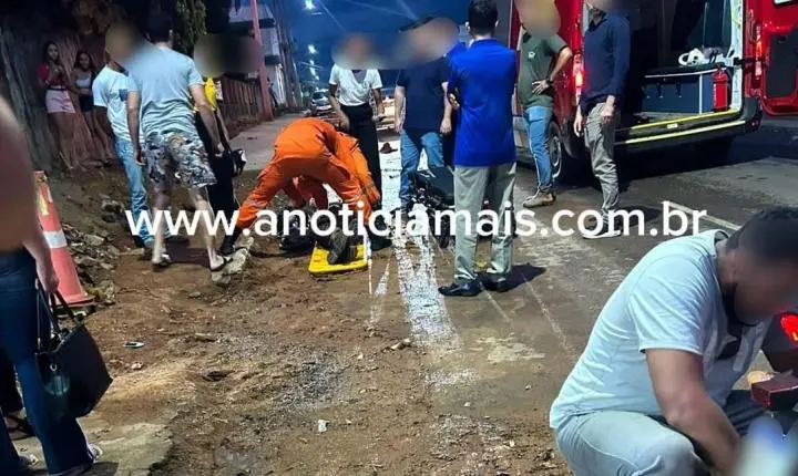 Acidente entre moto e picape deixa ferido em RO