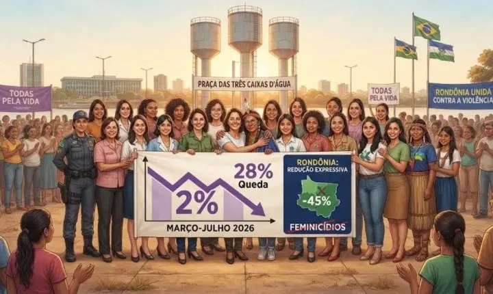 Brasil registra queda de feminicídios entre março e julho de 2026 com destaque para redução expressiva em Rondônia