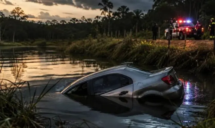 Carro cai em represa e deixa três mortos na zona rural de RO