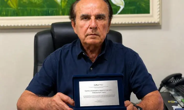 CAU/RO homenageia FIMCA por contribuição à formação de arquitetos em Rondônia; Dr. Aparício Carvalho recebe reconhecimento