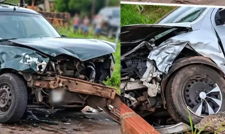 Colisão entre caminhonete e automóvel deixa feridos em Rondônia