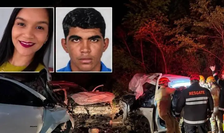 Colisão frontal entre duas caminhonetes deixa dois mortos e seis feridos na BR-364