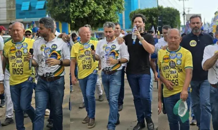 Coronel Chrisóstomo participa de caminhada ao lado de Marcos Rogério em Ariquemes