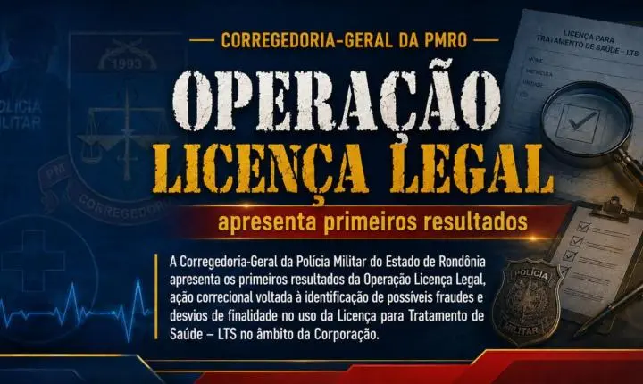 Corregedoria-Geral da PMRO apresenta primeiros resultados da Operação Licença Legal
