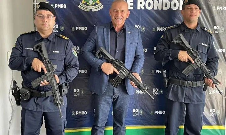 Deputado Ezequiel Neiva viabiliza fuzis israelenses para atender a Polícia Militar em Vilhena