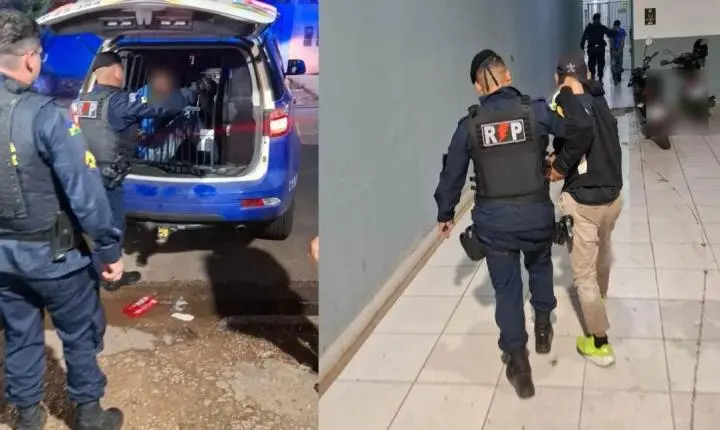 Dupla é presa depois de perseguição de moto e descarte de drogas na região central de Porto Velho