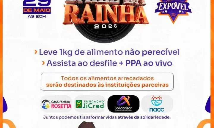 Expovel quer arrecadar 5 toneladas de alimentos durante Baile da Rainha em Porto Velho