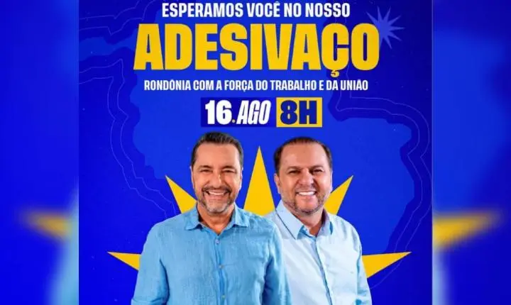 Hildon Chaves e Cirone Deiró mobilizam apoiadores em adesivaço neste domingo, em Porto Velho