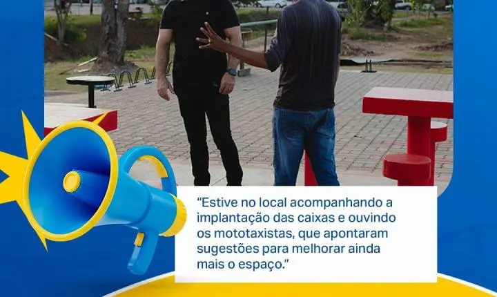 Lei de autoria do vereador Nilton Souza garante boxes de apoio para mototaxistas e entregadores em Porto Velho