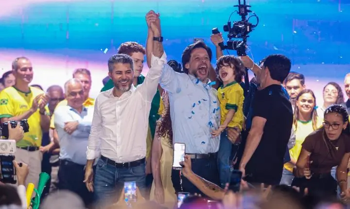 Marcos Rogério anuncia Rodrigo Camargo como vice e recebe apoio de Léo Moraes em lançamento da pré-candidatura em Porto Velho