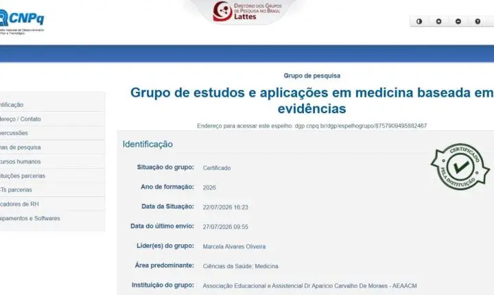 Medicina da Faculdade Metropolitana fortalece a pesquisa científica com grupo certificado pelo CNPq