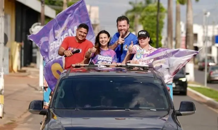 Nas ruas de Vilhena, Mariana Carvalho leva o trabalho já feito para perto do eleitor