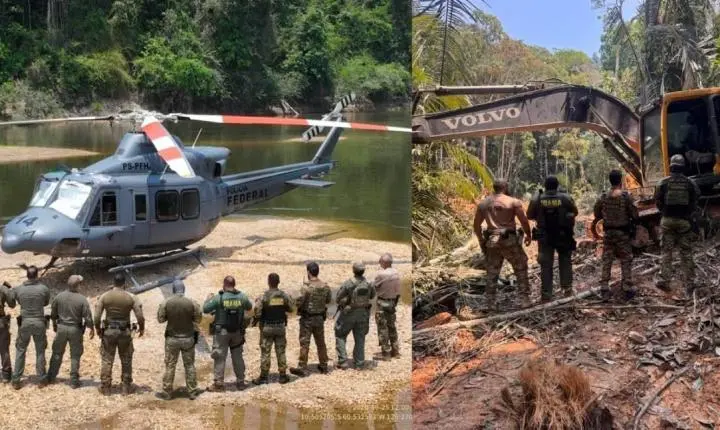 Operação conjunta combate garimpo ilegal em terras indígenas de Rondônia