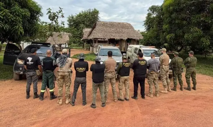 Operação policial combate extração ilegal de madeira em terra indígena em Rondônia