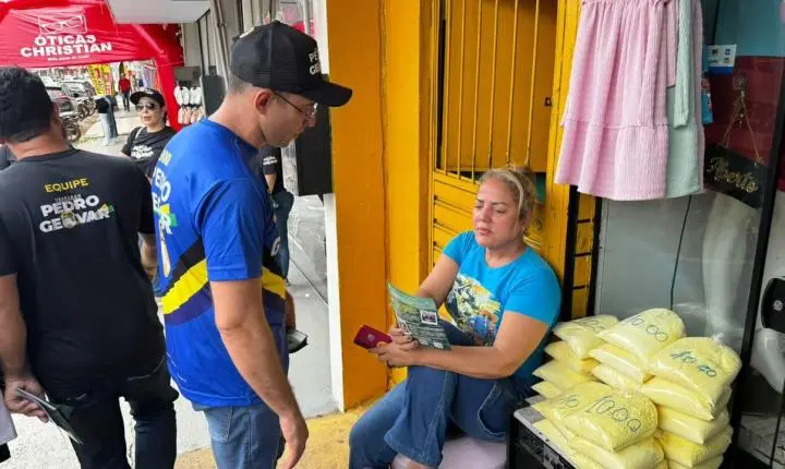 Pedro Geovar dialoga com comerciantes da zona sul e apresenta prestação de contas do primeiro ano de mandato