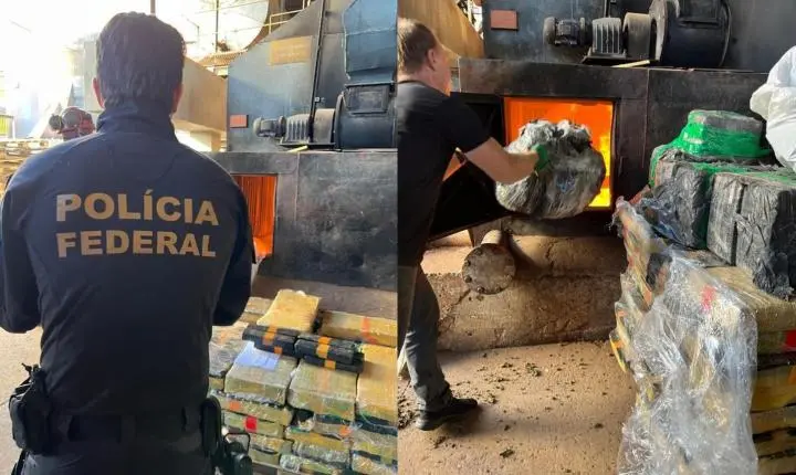 PF incinera mais de 10 toneladas de drogas no Paraná