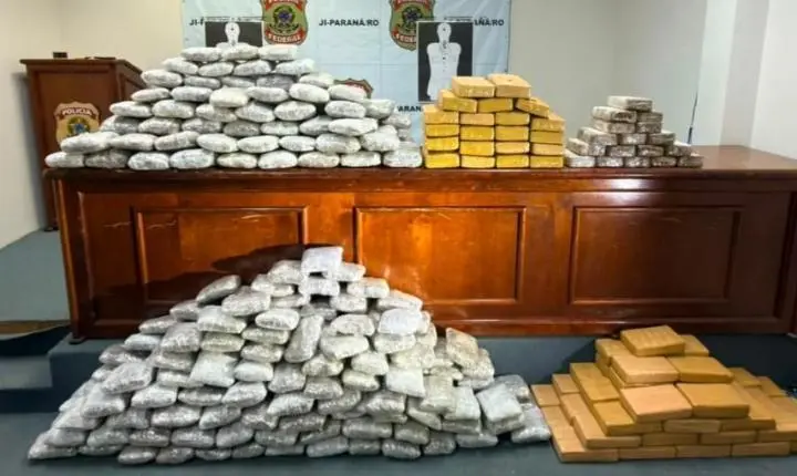 PM e PRF apreendem mais de 240 kg de drogas em Seringueiras