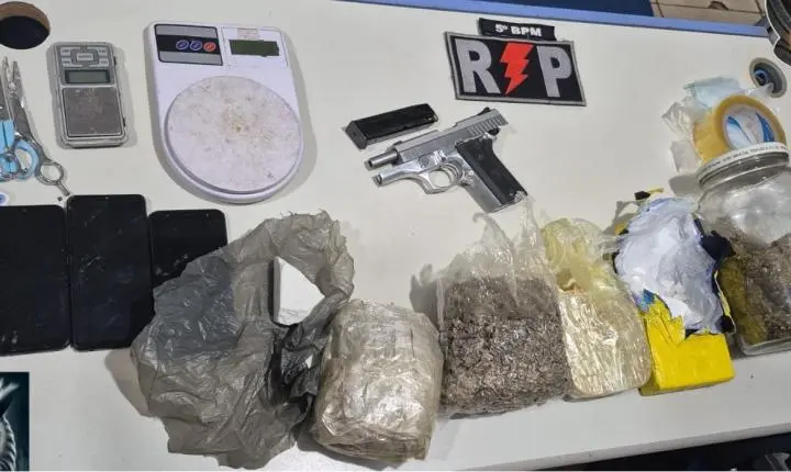 Polícia apreende grande quantidade de drogas e arma durante operação na Zona Leste de Porto Velho