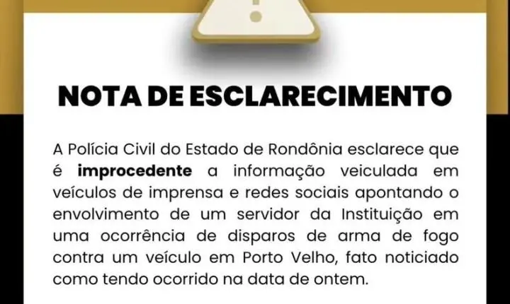 Polícia Civil nega envolvimento de servidor em ataque a tiros contra veículo