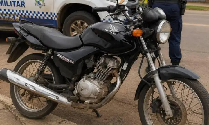 Polícia Militar recupera motocicleta com restrição de furto e roubo em RO