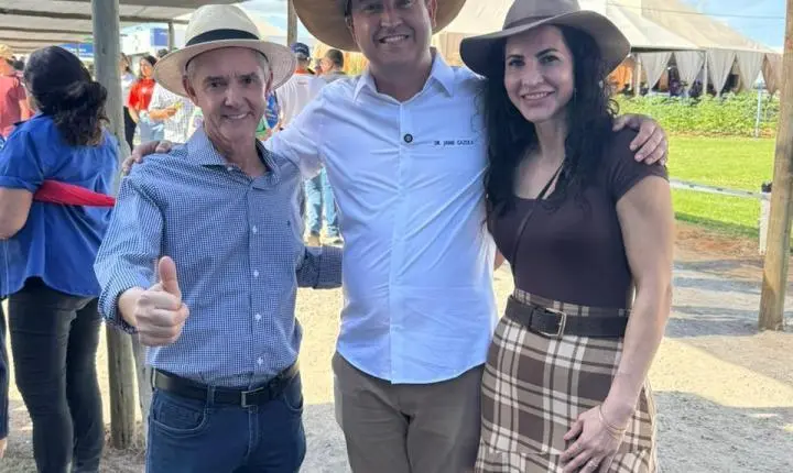 Pré-candidato a deputado federal, Jaime Gazola reforça apoio ao agronegócio durante visita à Rondônia Rural Show, em Ji-Paraná