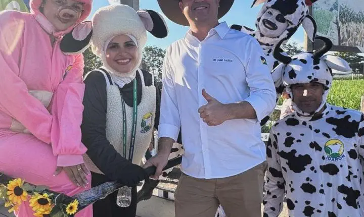 Pré-candidato a deputado federal, Jaime Gazola reforça apoio ao agronegócio durante visita à Rondônia Rural Show, em Ji-Paraná