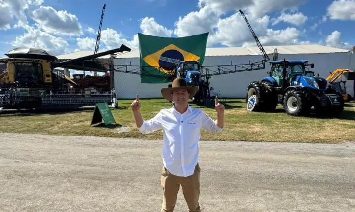 Pré-candidato a deputado federal, Jaime Gazola reforça apoio ao agronegócio durante visita à Rondônia Rural Show, em Ji-Paraná