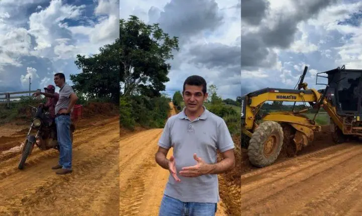 Recuperação de estradas avança em União Bandeirantes com acompanhamento do vereador Adalto de Bandeirantes