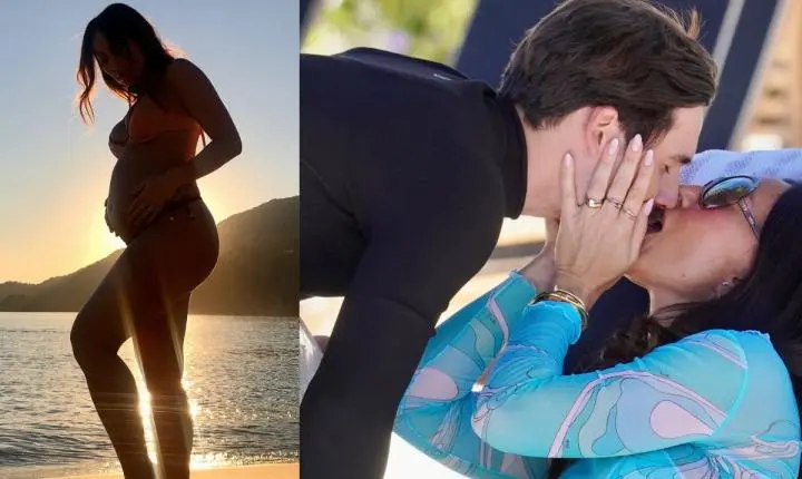Sabrina Sato troca beijos com Nicolas e exibe barriguinha da gravidez: “Dias cheios de amor”