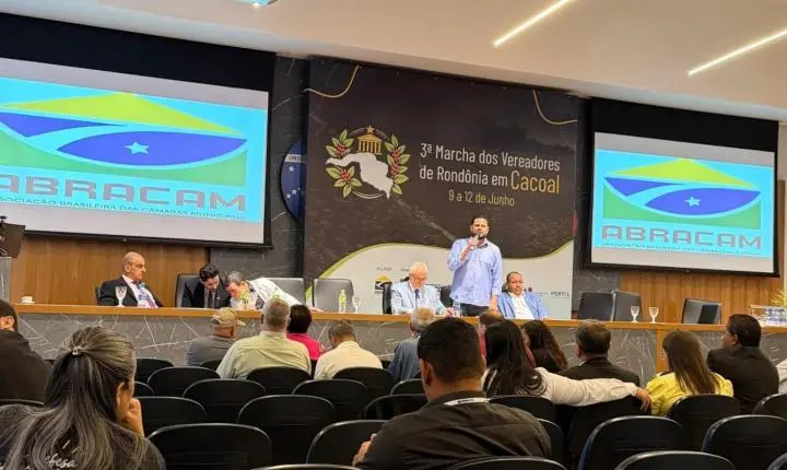 Samuel Costa defende gestão participativa e reforça compromisso com saúde e segurança durante 3ª Marcha de Vereadores em Cacoal