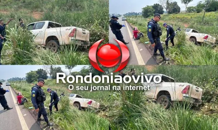 URGENTE: Caminhonete com funcionários públicos cai em ribanceira na BR-364