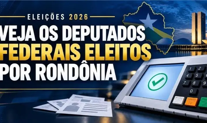 Veja os Deputados Federais eleitos em Rondônia nas Eleições de 2026