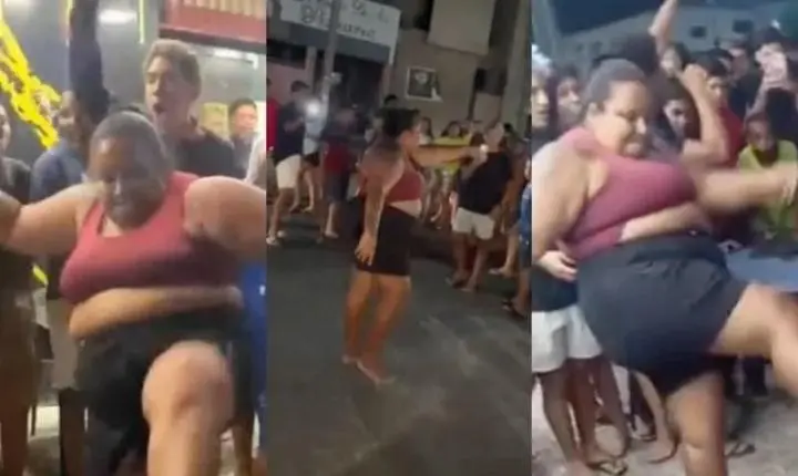 Vulgo ‘Pequena Rasputia’ espanca mulher enquanto população aplaude o espetáculo de horror – VEJA VÍDEO