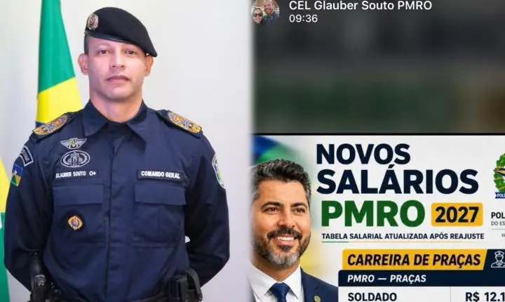 ZOMBANDO DA PM – Comandante Geral posta tabela fake onde aparece o praça ganhando aumento salarial